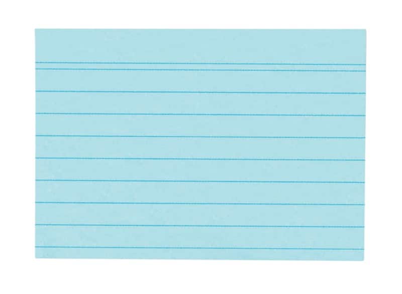 herlitz 10836203 Indexkaarten Blauw A6 Gelinieerd Karton 14,8 x 10,5 cm 100 Stuks
