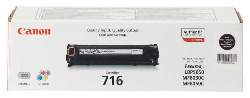 Canon 716BK Origineel Tonercartridge Zwart