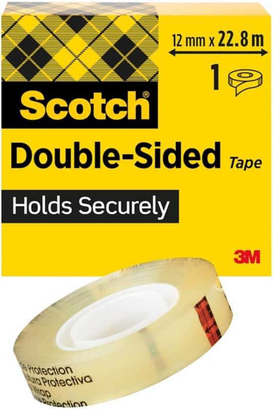 Scotch Dubbelzijdige Tape Transparant Plakband Zonder schutlaag 12 mm x 22.8 m