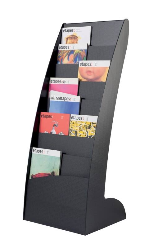 Paperflow Folderhouder 8 Panelen A4 PS (Polystyreen) Zwart