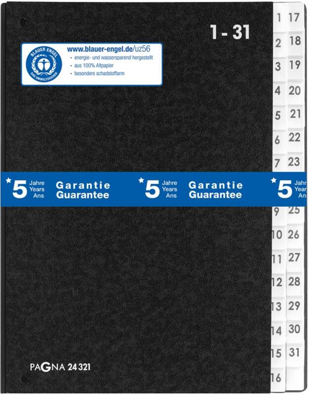 PAGNA Sorteermap Classic 40060-11 Gerecycled vezelplaat A4 Zwart