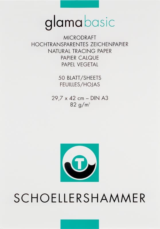 SCHOELLERSHAMMER A3 Tekenpapier Transparant 80 g/m² Glad 50 Vellen