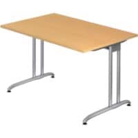 Hammerbacher B-Serie Bureau Beuken C-Voet 1.200 (B) x 800 (D) x 720 (H) mm Gemelamineerde spaanplaat  