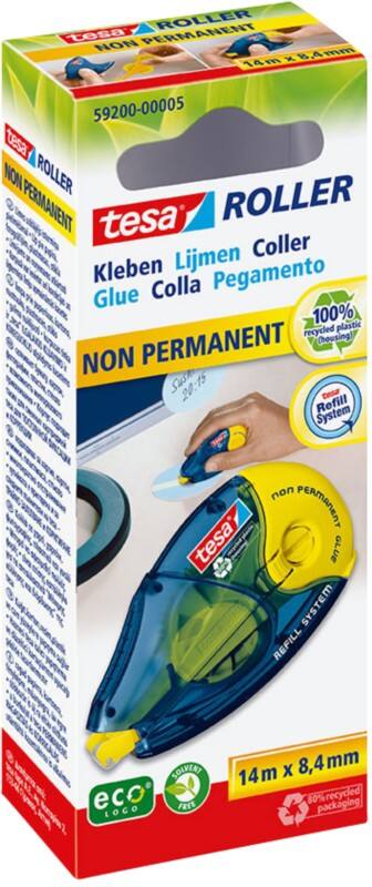 tesa Ecologo Lijmroller Niet-permanent 8,4 mm x 14 m Navulbaar 59200-00005-06 14 m