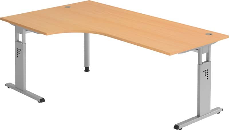 Hammerbacher Matrix VOS Hoogteverstelbaar Hoekbureau Beuken C-Voet 2.000 (B) x 1.200 (D) x 850 (H) mm Spaanplaat, Staal