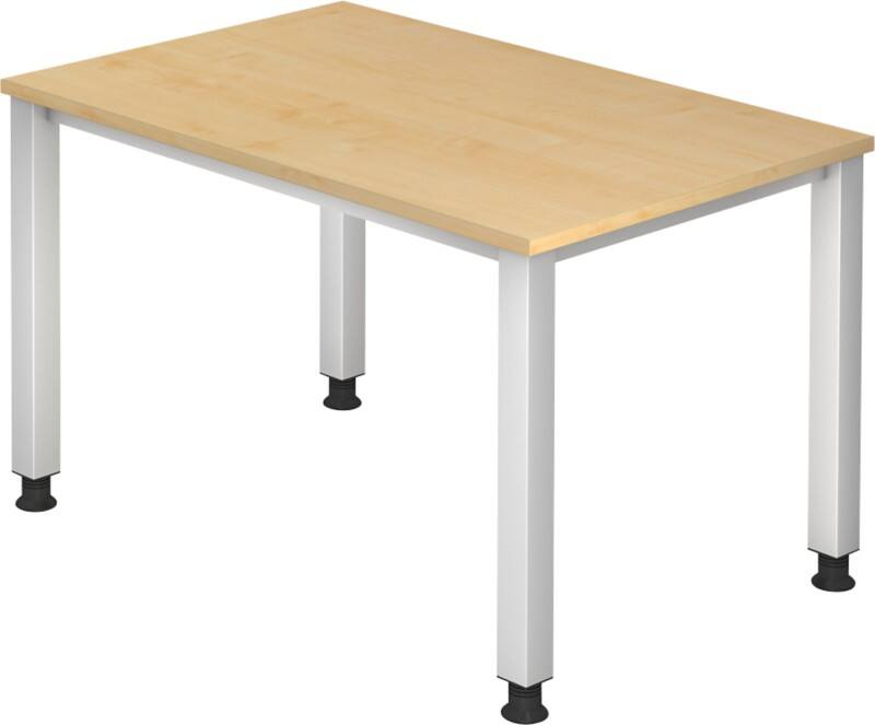 Hammerbacher Q Series VQS Bureau Rechthoekig Ahorn 4 metalen poten 1.200 (B) x 800 (D) x 810 (H) mm Spaanplaat, Staal