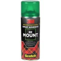 3M Scotch ReMount Lijmspray Transparant Herpositioneerbare lijm 400 ml