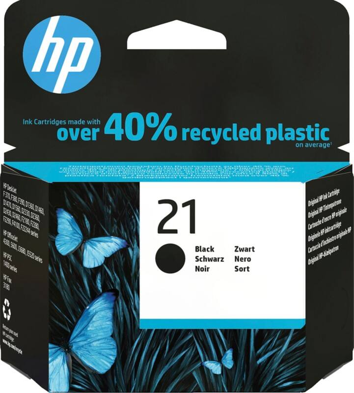 HP 21 Origineel Inktcartridge C9351AE Zwart
