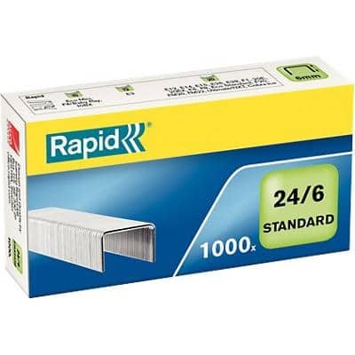 Rapid Standard 24/6 Nietjes 24855600 Staal Zilver 1000 Nietjes
