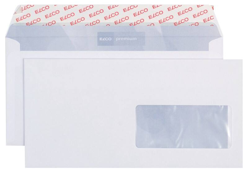 Elco Premium Enveloppen Met Venster C6/5 229 (B) x 114 (H) mm Kleefstrip Wit 100 g/m² 500 Stuks