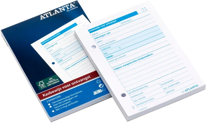 Djois Atlanta A5406-033 Bonnenboek Roze, wit A6 225 g/m² 100 Vellen