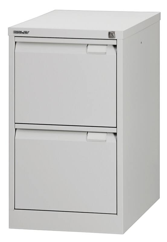 Bisley Stalen Archiefkast 2 Lades 470 x 622 x 711 mm Lichtgrijs