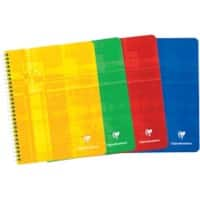 Clairefontaine Schrijfblok A5+ Geruit Spiraal gebonden Gelamineerd karton Kleurenassortiment Niet geperforeerd 180 Pagina's