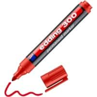 edding 300 Permanent marker Medium Ronde punt 3 mm Rood Navulbaar