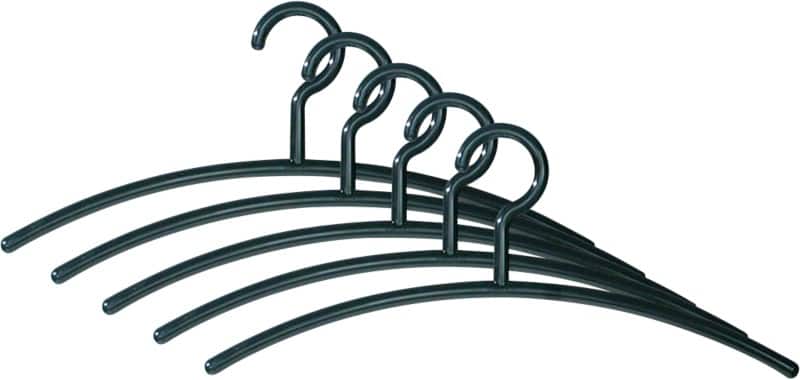 Kerkmann Kleerhangers 6004 Zwart 460 x 10 x 190 mm 5 Stuks