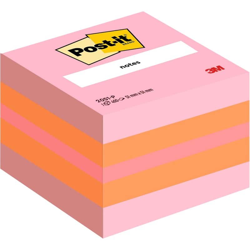 Post-it Notes Kubus 51 x 51 mm Kleurenassortiment 400 Vellen