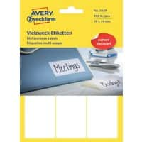 AVERY Zweckform Etiketten 3329 Klevend Wit 76 x 39 mm  32 Vellen à 6 Etiketten