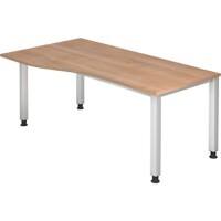 Hammerbacher Hoogteverstelbaar Bureau Vrije vorm Walnoot 4 voeten 800 (B) x 685 (H) mm Hout