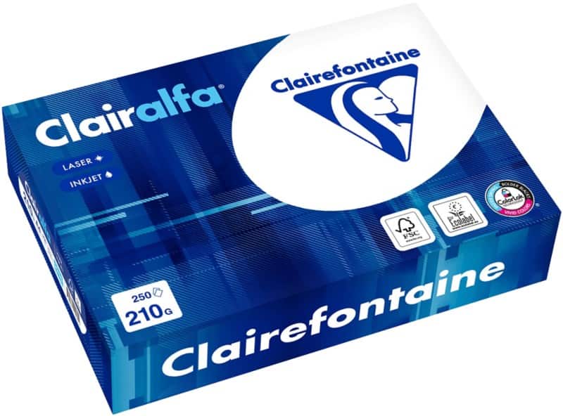 Clairefontaine Clairalfa A4 Kopieerpapier Wit 210 g/m² Glad 250 Vellen