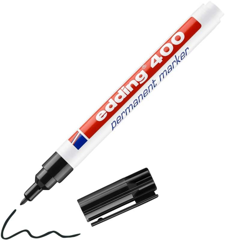 edding 400 Permanent marker Fijn Ronde punt 1 mm Zwart Navulbaar