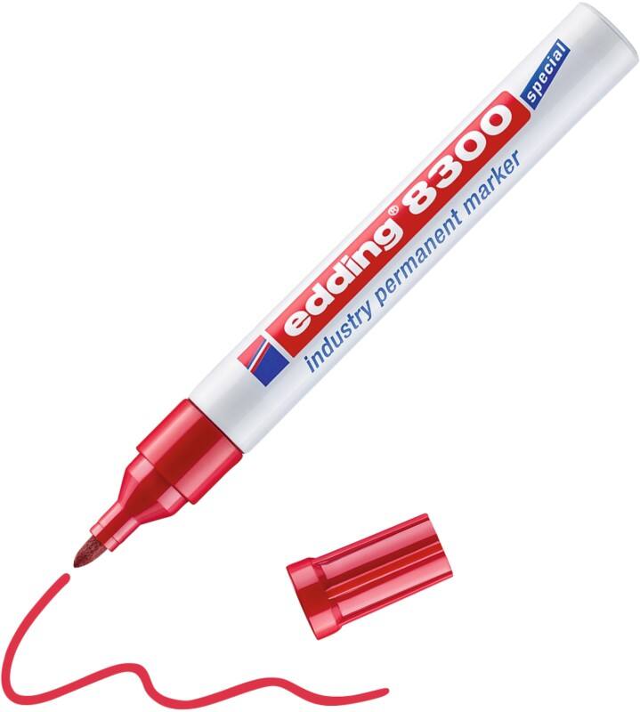 edding 8300 Permanent Permanentmarker Rood Medium Ronde punt 3 mm