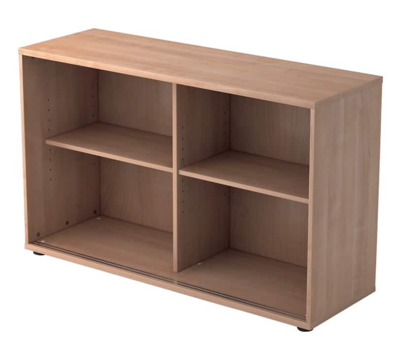 Hammerbacher Matrix Schuifdeurenkast Gemelamineerde spaanplaat 1 Plank 1.200 x 400 x 748 mm Walnoot Bruin