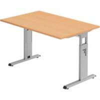 Hammerbacher Matrix VOS Hoogteverstelbaar Bureau Rechthoekig Beuken C-Voet 1.200 (B) x 800 (D) x 850 (H) mm Spaanplaat, Staal