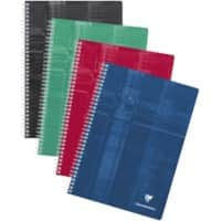 Clairefontaine Spiraalschrift A4 Geruit Spiraal gebonden Gelamineerd karton Kleurenassortiment Niet geperforeerd 180 Pagina's