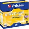 Verbatim DVD+RW 4.7 GB 5 Stuks