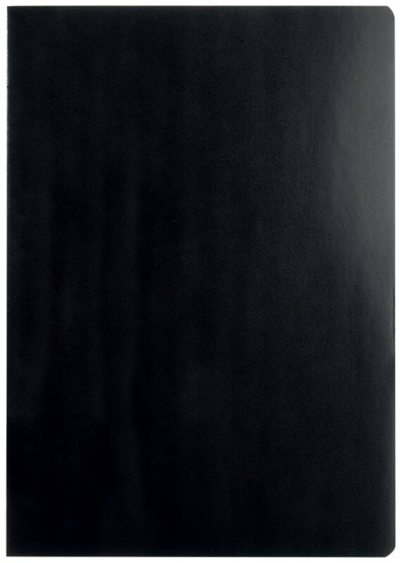 Ursus Style Schrijfblok A4 Geruit Gelijmd Wasdoek Zwart Niet geperforeerd  144 Pagina's 72 Vellen