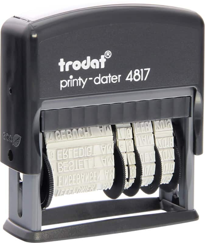 Trodat Printy 4817 Gepersonaliseerde stempel Zwart 7 x 2,5 x 8 cm