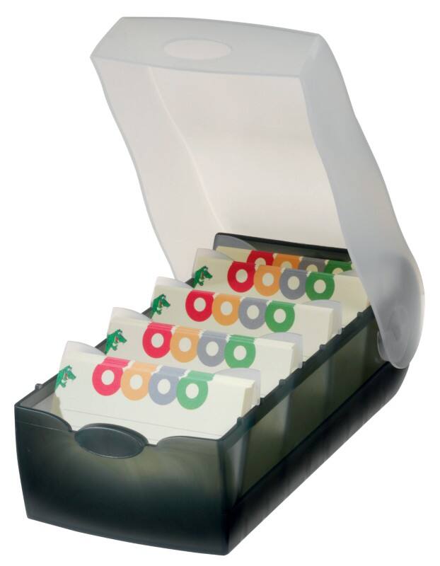 HAN Croco Kaartenbak Grijs A7 900 Polypropyleen 12,5 x 24 x 8 cm