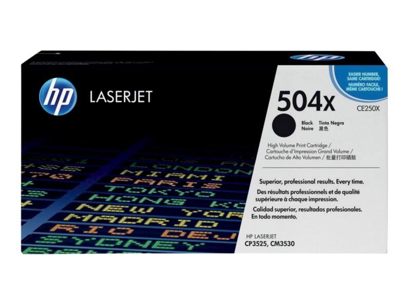 HP 504X Origineel Tonercartridge CE250X Zwart