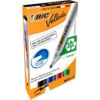 BIC 1701 Whiteboardmarker Ronde Punt 1,4 mm Kleurenassortiment 4 Stuks