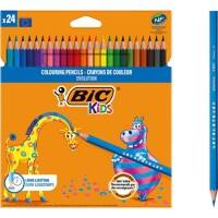 BIC Kids Evolution Kleurpotloden Kleurenassortiment 24 Stuks