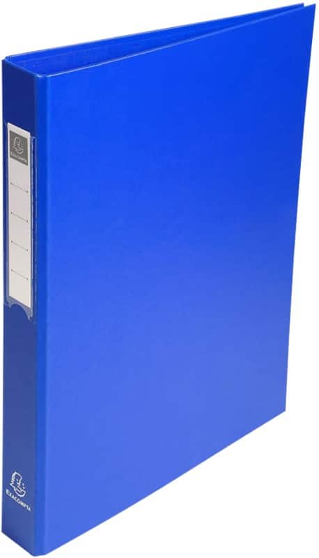 Exacompta 25 mm Ringband Karton, pp (polypropeen) A4 4 Ringen Blauw