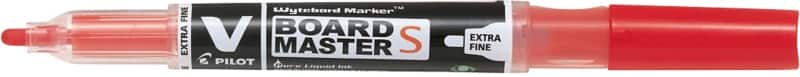 Pilot V-Board Master S Niet-permanent Whiteboard-marker Rood Extra Fijn Ronde punt - 1,3 mm 80% Gerecycled