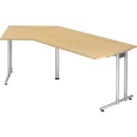 Hammerbacher Bureau Matrix Esdoorn 2.100 x 1.130 x 720 mm