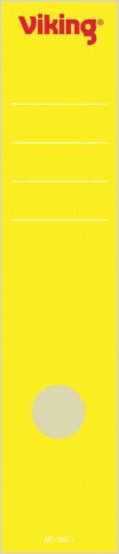 Viking Ordnerrugetiketten Speciaal lang Geel 10 Stuks 6 x 28,5 cm