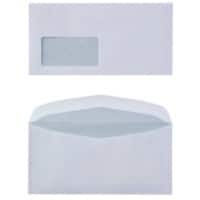 Viking Enveloppen Met venster C6/5 229 (B) x 114 (H) mm Gegomd Wit 80 g/m² 1000 Stuks