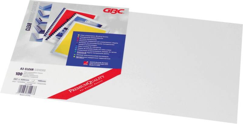 GBC Inbindkaft HiClear A3 150 micron PVC (Polyvinylchloride) Transparant 100 Stuks