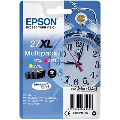 Epson 27XL Origineel Inktcartridge C13T27154012 Cyaan, magenta, geel Multipack 3 Stuks