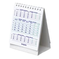 Brepols Kalender 2025 3 Maanden per pagina Engels 10,5 (B) x 0,4 (D) x 13 (H) cm Wit