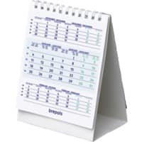 Brepols Kalender Staand 2024 3 Maanden per pagina Karton Wit Engels