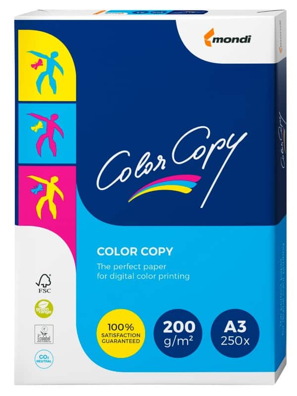Color Copy A3 Kopieerpapier  200 g/m² Glad Wit 250 Vellen