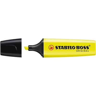 STABILO Boss Executive Tekstmarker Geel Breed Beitelpunt 2-5 mm Navulbaar