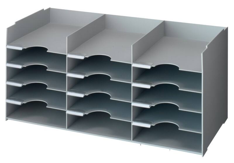 Paperflow Folderhouder A4 PS (Polystyreen), Staal Grijs 67,4 x 30,4 x 31,3 cm