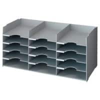 Paperflow Folderhouder A4 PS (Polystyreen), Staal Grijs 67,4 x 30,4 x 31,3 cm