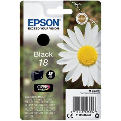 Epson 18 Origineel Inktcartridge C13T18014012 Zwart