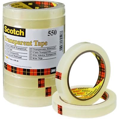 Scotch tape Crystal Clear transparant 15 mm (B) x 66 m (L) 10 rollen